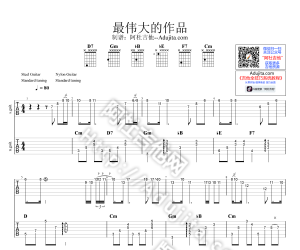 【周杰伦】《最伟大的作品》双吉他间奏Solo [演示/曲谱/伴奏]